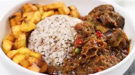 Ofada Rice with stew